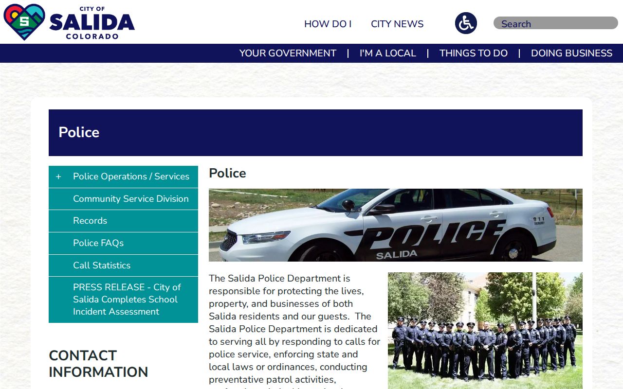 Chaffee County Clerk of Court records Salida police distinction