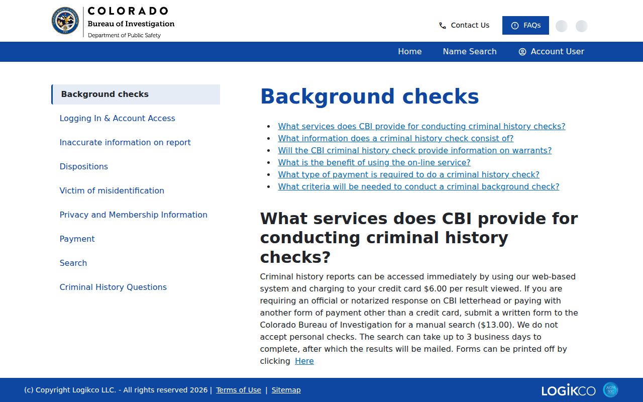 Chaffee County criminal court records CBI ICHC FAQ