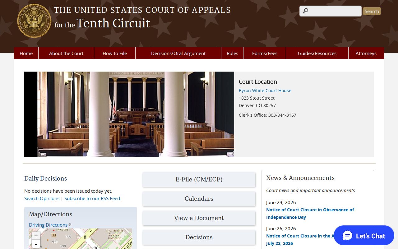 Chaffee County District Court federal Tenth Circuit distinction