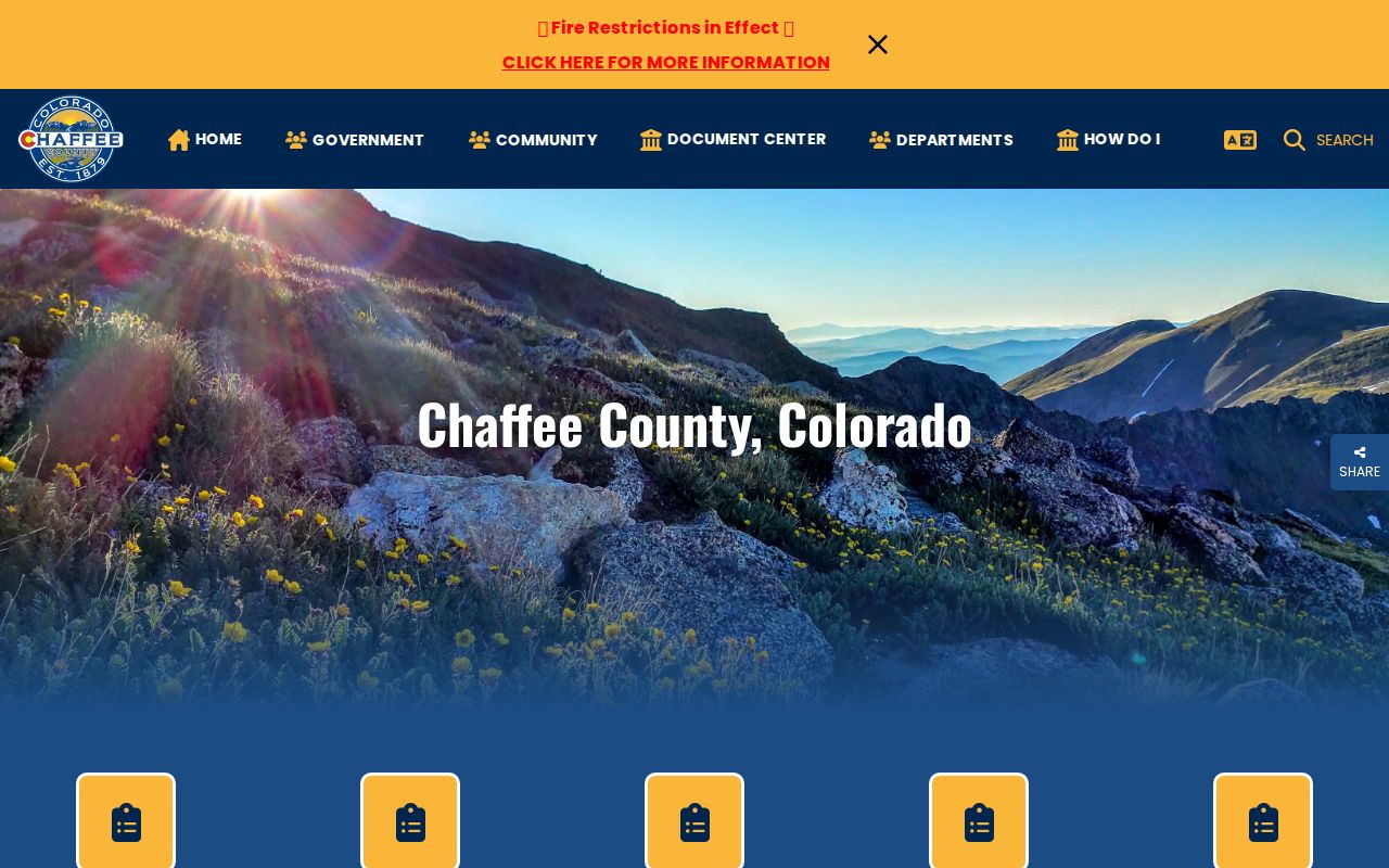 Chaffee County government records and court office context
